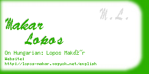 makar lopos business card